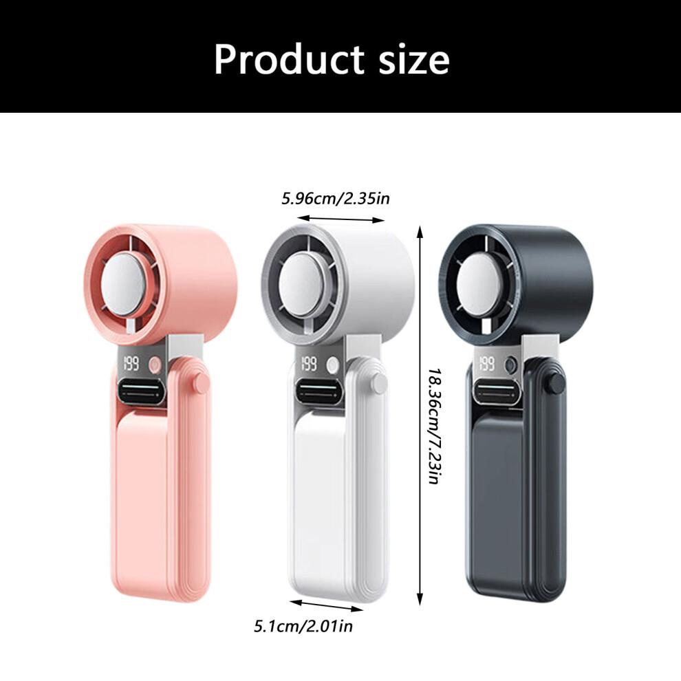 Portable Handheld Fan 199 Speed Mini Cooling Desk Fan Quiet Handheld Fan White