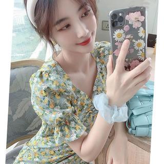 Chiffon small daisy floral dress Platycodon French small skirt women s summer dress new women s court style S