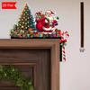 2D Flat Door Corner Sign Wooden Door Corner Decoration Santa Claus Frame  Home Wall Decorats