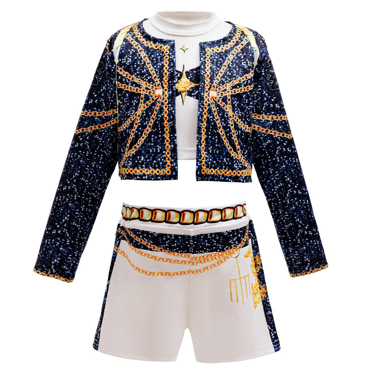 

Printing POP Rumi Black Costumes for Kids Girls Halloween Christmas Party Cosplay Children Role Playing Outfit 160cm чорний