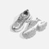 Small Platform Dad Shoes Women's 2025 Spring New Silver Mesh Fashion Versatile Height-increasing Casual Sports Shoes