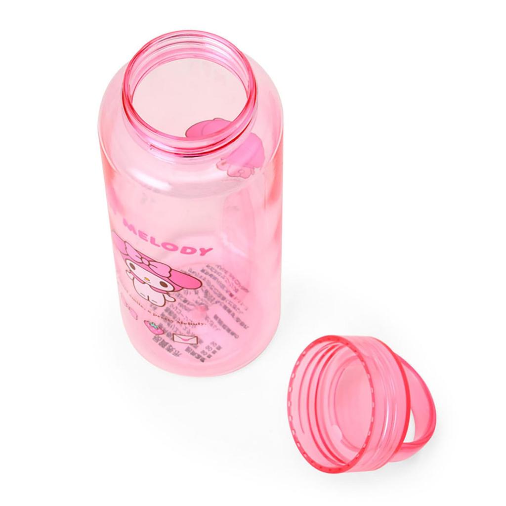 Sanrio Klare Flasche mit Griff Hello Kitty Körper und Gesättigtes Polyesterharz Silikonkautschuk Direkttrinktyp Nur für kaltes Wasser 450ml 061832