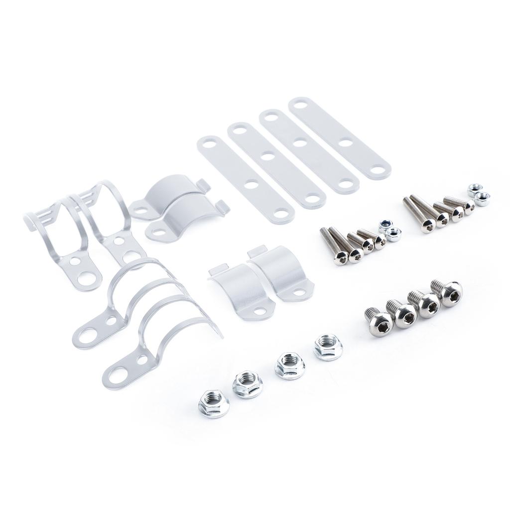 28mm-41mm Fork Chrome Headlight Mount Bracket Motorcycle Headlamp Holder Adapter