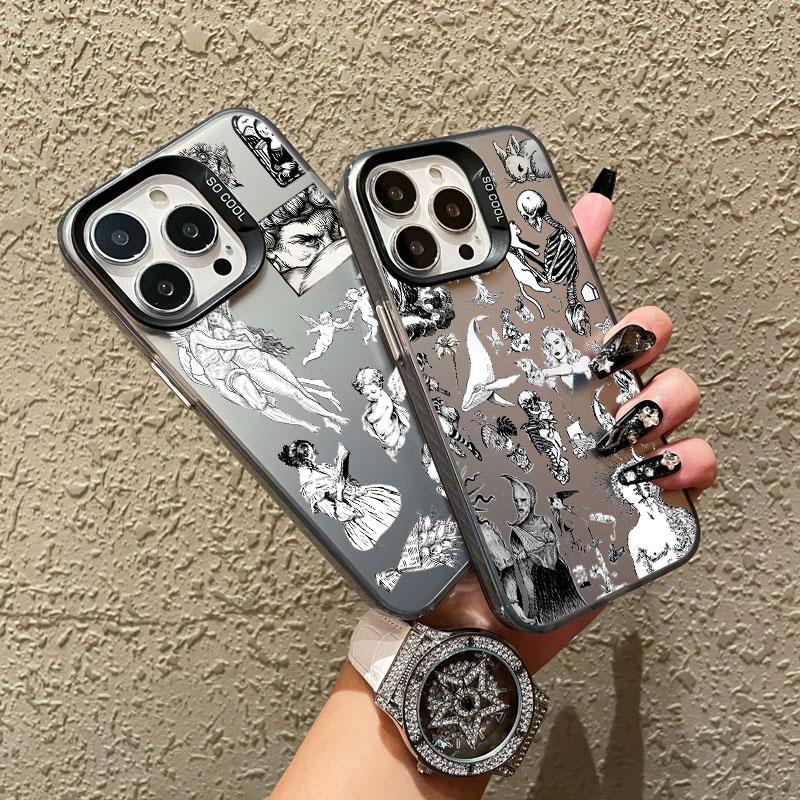 Anime Character Combination Laser Phone Case for iPhone 13 12 Mini 11 Pro Max 16 15 14 Pro Max Plus Shockproof Back Cover Fundas