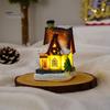 Weihnachten glühende Haus Ornament romantische warme Beleuchtung Harz Handwerk Desktop LED schneebedeckte Haus Dekoration Figur Statue Festival Geschenk