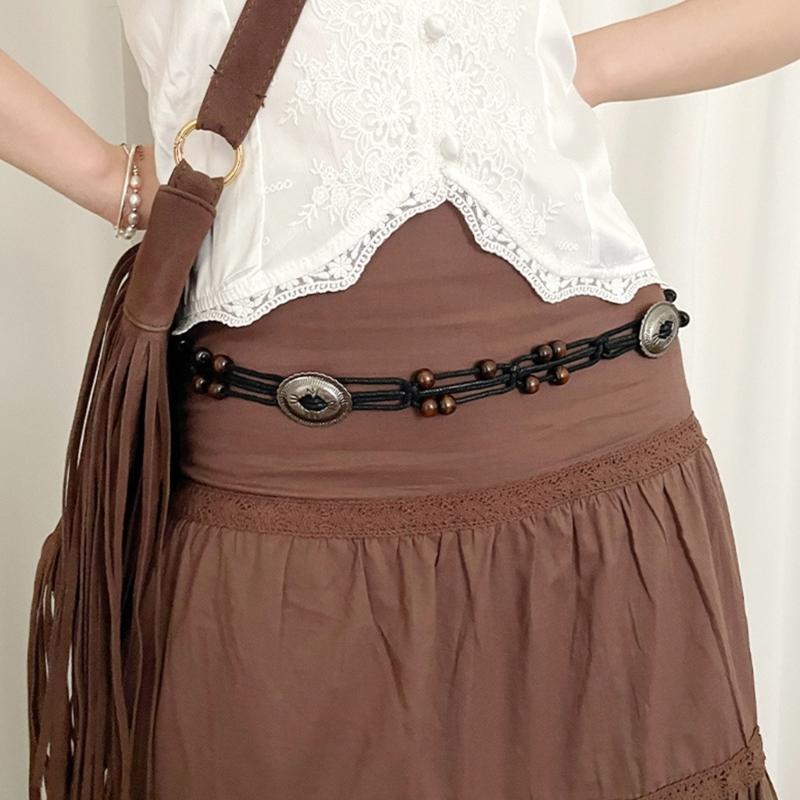 Delicate Waist Rope for Woman Bohemian Weaving Waist Belt Sexy Women Beach Getaways Swimsuit Skirt Ethnic Waist Chain