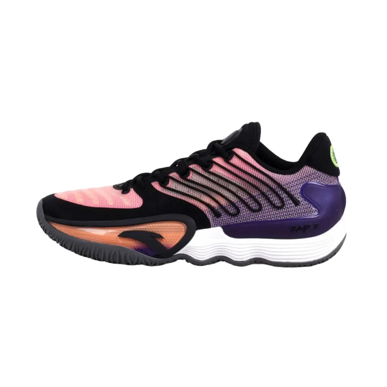 

Anta Shunxi 2 Comfortable Trendy Shock Absorbing Wear Resistant Low Top Basketball Shoes Men sneaker Orange Black Purple 8125A1107-5 48.5
