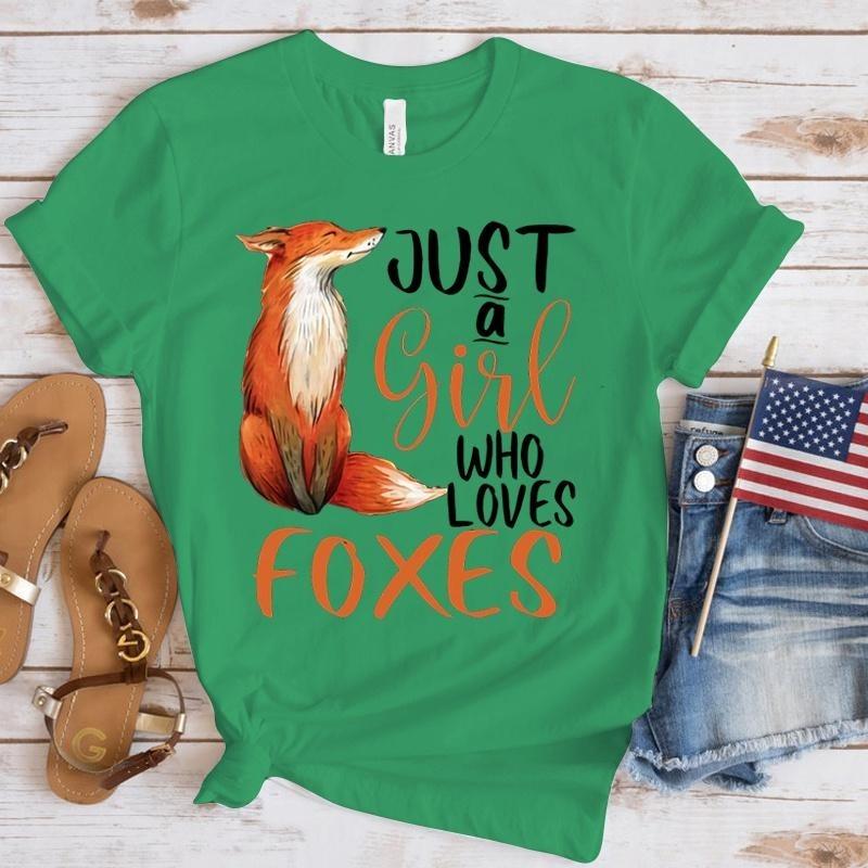 Foxes Printed Kids Adult T-shirt Summer Women's and Men's Casual Outdoor Girl and Boy Short Sleeve Tees Top Loose Pullover