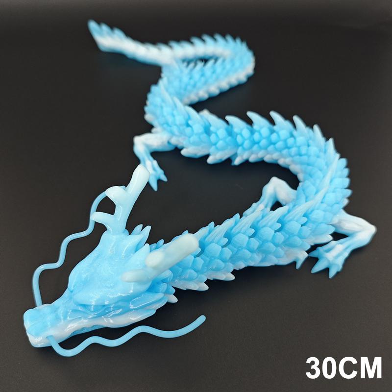 30CM 3D Printed Gem Dragon Crystal Toy Rotatable Articulated Dragon Gift For Kids With ADHD Perfect For Birthdays Gift