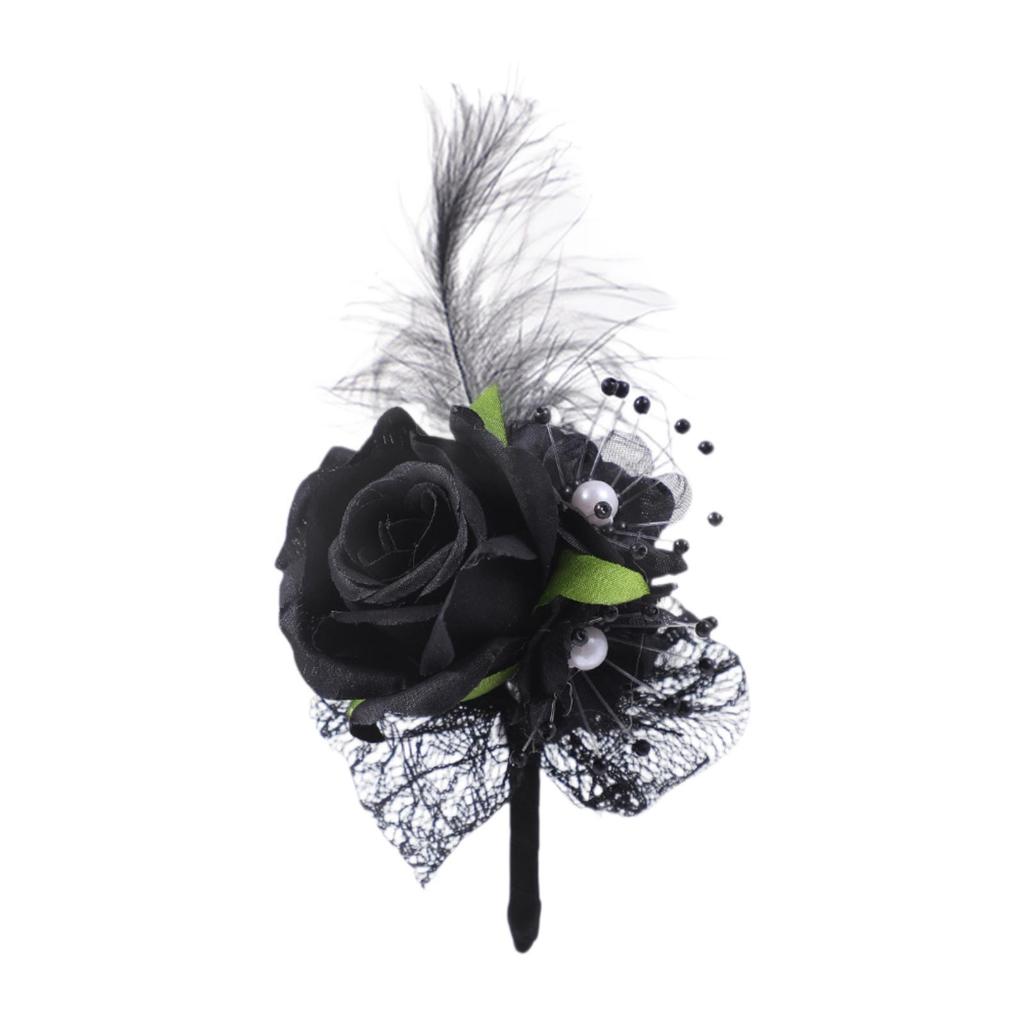 Wrist Corsage Bride Bridesmaid Bouquet DIY Dark Romantic Wedding Decoration