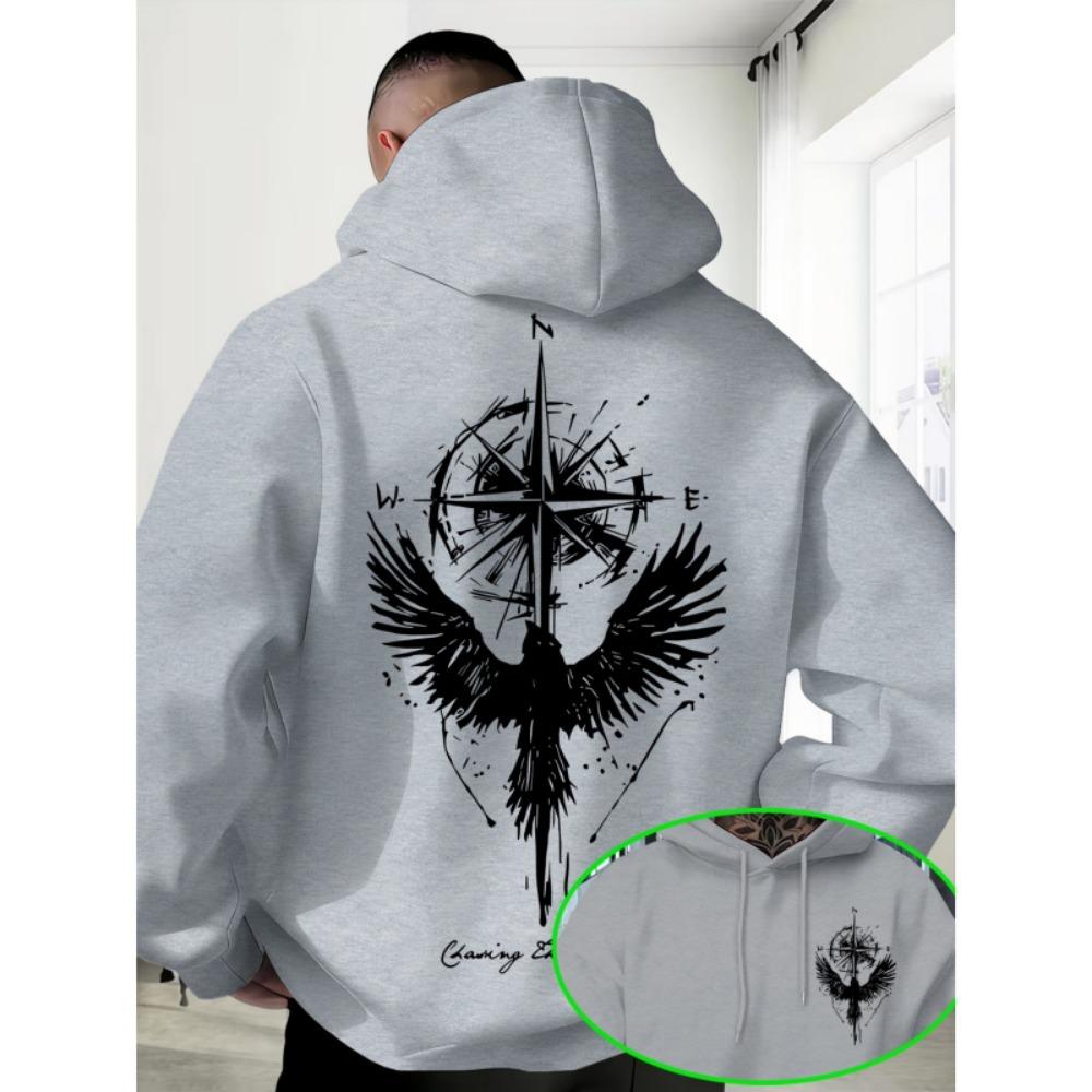 

Men S Fashionable Casual Personalized Trendy Printed Hooded Sweatshirt Suitable For Outdoor Dates, Shopping, And Sports XXL