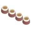 4Pcs Silikon Möbel Protektoren 3,3 x4x4cm Rutschfeste Runde Stuhl Tisch Fuß Abdeckungen Kappen(Kaffee )