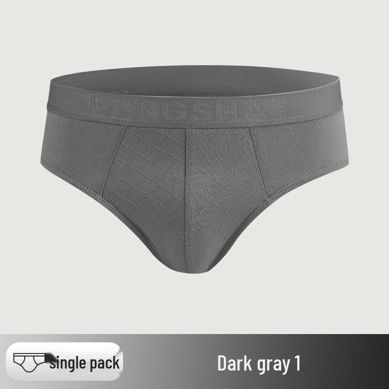 LangSha Men's Antibacterial Breathable Briefs (2-Pack)