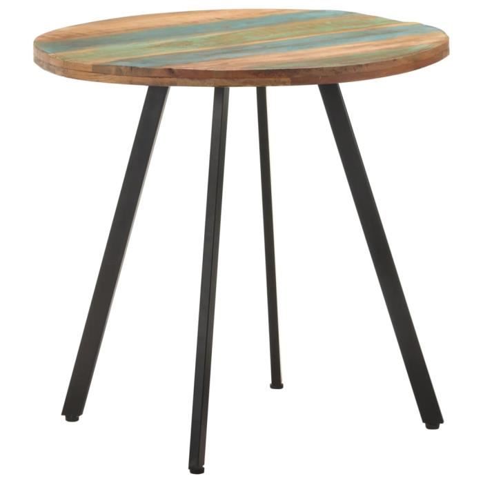 VidaXL Table de salle à manger 80 cm Bois de récupération massif