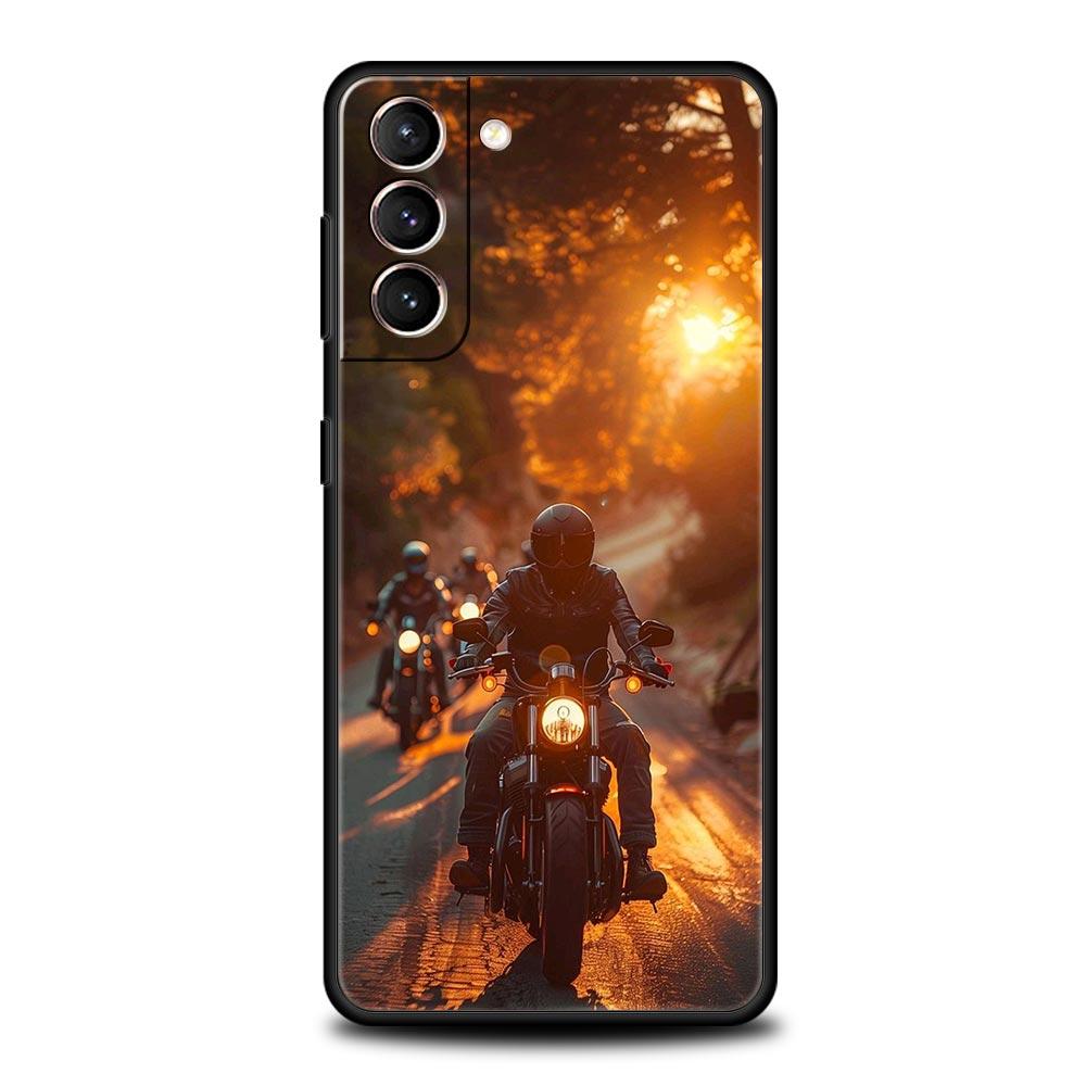Moto Cross Motorcycle Sports Phone Case For Samsung Galaxy S24 S23 S22 S20 Ultra S21 FE 5G S10 S9 Plus S10E S8 Soft Cover