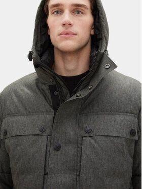 Серая структурированная зимняя куртка Tom Tailor Technical Winterparka