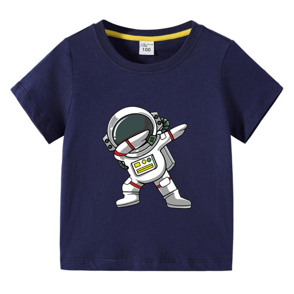 2026 New Kids Clothing Fashion Spaceman Graphic Short Sleeve T-Shirt  Children Boy O-Neck Tops Tee Kids Summer Clothes