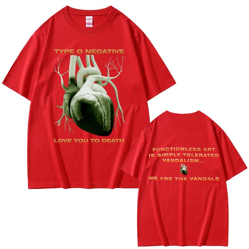 Rock Band Type O Negative Love You To Death Tshirt Unisex Women Gothic Vintage Oversized Tshirt Unisexs Fashion Brand Cotton T Shirt S