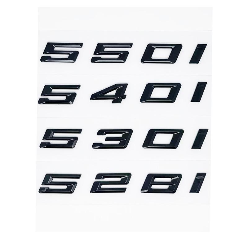 Car 3D ABS Trunk Letters Logo Badge Emblem Decal Sticker For BMW 5 series 520i 525i 528i 530i 535i 540i E39 E60 E61 F10 F11 G30