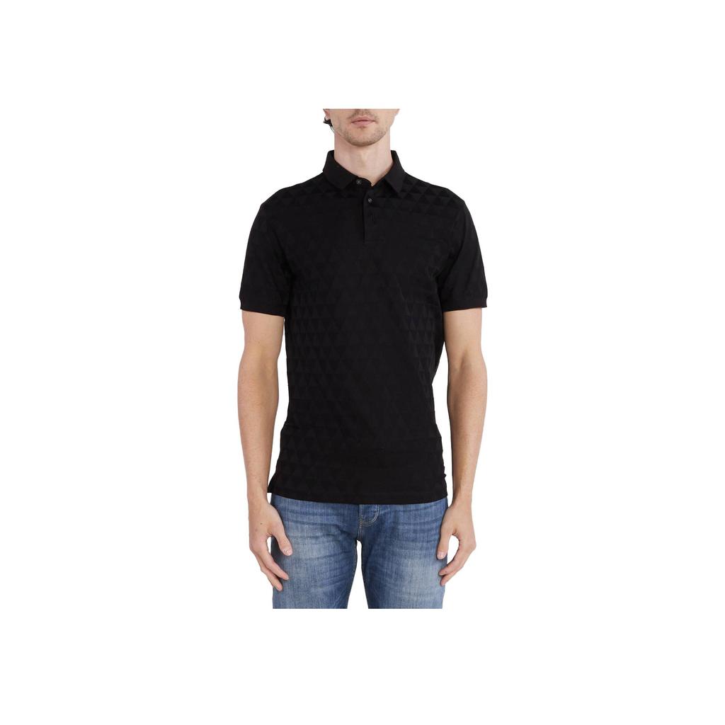 Emporio Armani FW23 Solid Color Casual Short Sleeve Polo Shirt Men Tops Dark-Blue 6R1F87-1JGYZ-09N6