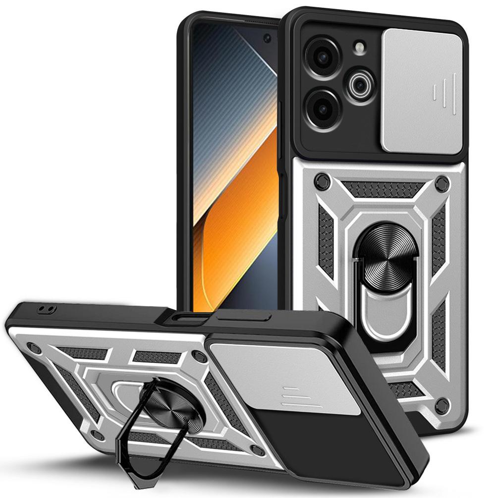 Funda Protectora de Cámara para Tecno POVA 6 Pro POVA 5 4 Pro Pova Neo 2 Tecno Camon 30 30 Premier 20 Pro Armor Híbrida con Anillo Cubierta Trasera