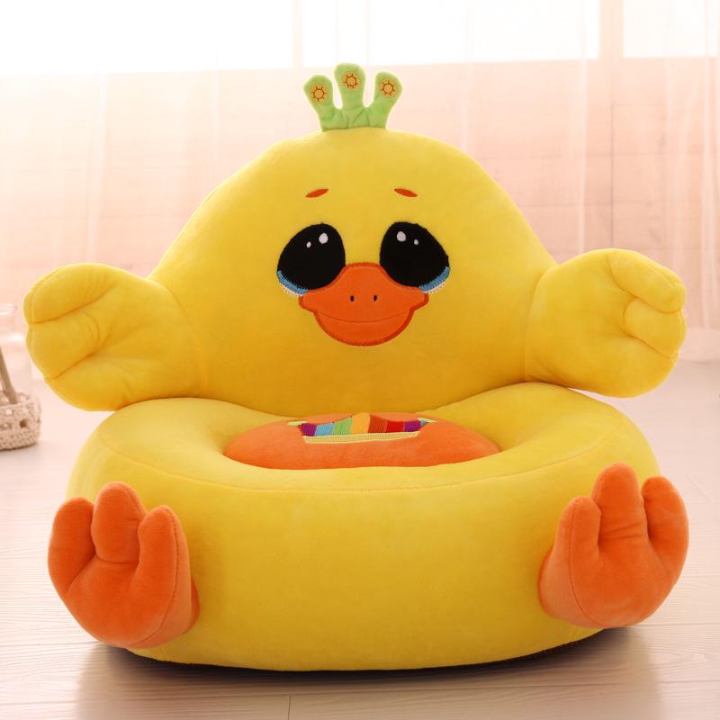 Lazy Kids' Plush Animal Sofa: Dinosaur, Giraffe, Elephant Dolls