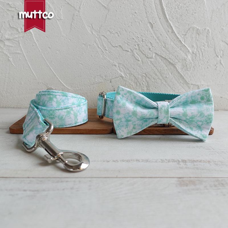 Wave Pattern Pet Tie Collar & Leash Set by MUTTCO - UDC-136 Extra Small