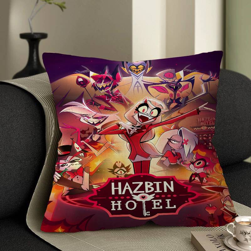 Hazbin H-Hotels Angel Dust Alastor Povlak na polštář Potah na polštář Pouzdro na polštář do auta na pohovku Auto Vánoční dárek 40x40cm 45x45cm