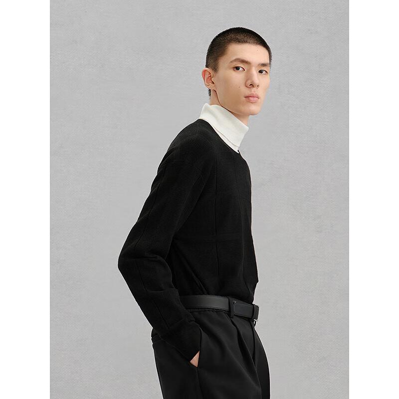 GXG Men's Black Crew Neck Commuter Sweater