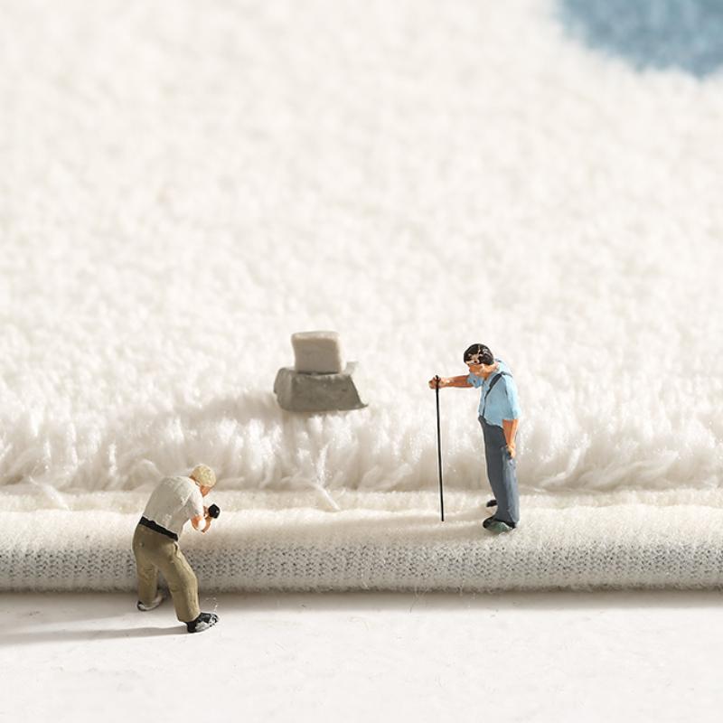 French Luxury Round Bedroom Decor Carpet Large Area Plush Rug Cream Style Carpets for Living Room Fluffy Soft Thicken Floor Mat