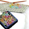 30/100pcs Zinc Based AlloyKnitting Stitch Markers Spiral Multicolor Painted Marker Buckle Crochet Lock Knit Needle Clip