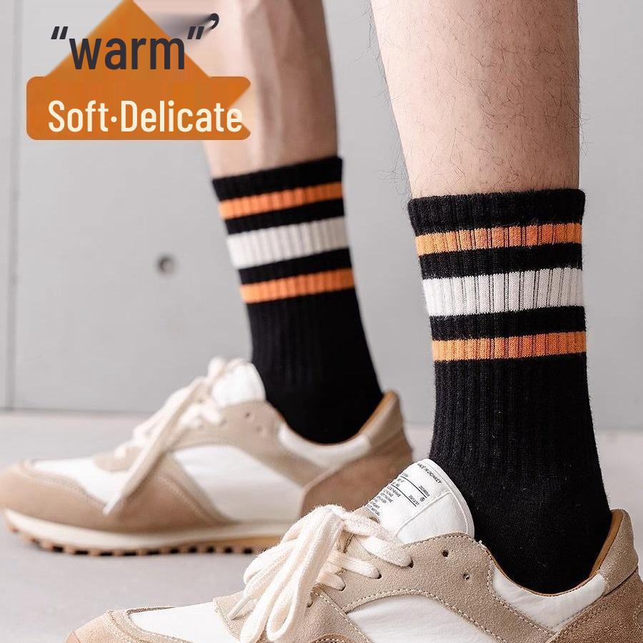Men's Trendy Mid-Calf Socks: Sweat-Absorbent, Odor-Resistant Over-the-Knee Football Socks