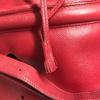 HERMES Tassel fringe Manjoire Drawstring bag Shoulder Bag Courchevel Red