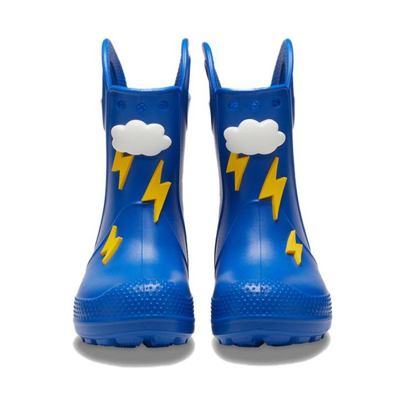 Crocs Rain Boots EVA Comfort Sleeve Versatile Children's Boots Blue Kids' Model