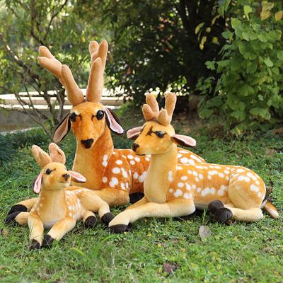 Giant Deer Plush Toy Lifelike Sika Deer Toy Real Life Stuffed Animal Toys for Children Kids Home