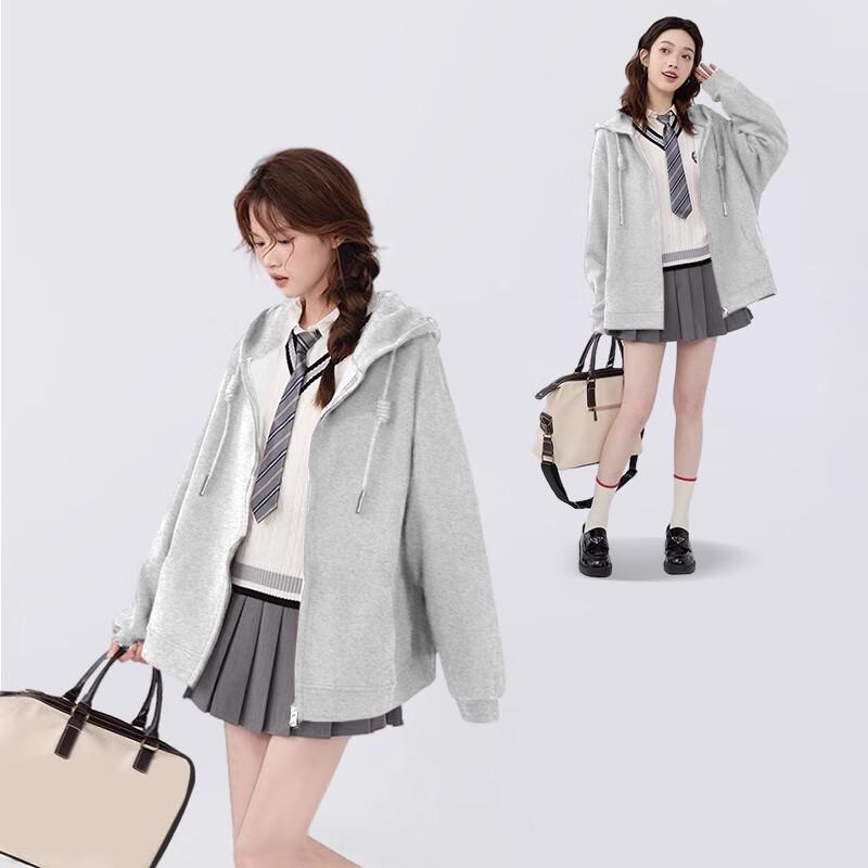 JEANSWEST Women's Zip-Up Hooded Jacket