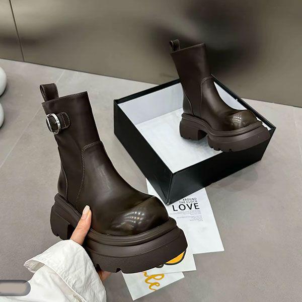 2025 Stylish Thick-Soled Platform Martin Boots - Versatile British-Style Women's Fashion Footwear