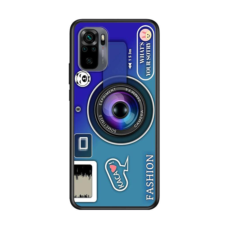 Lustige Kamera Retro Tape für Xiaomi Redmi Note 10 10S 9 9T 9S 9Pro Max 8T 8Pro 8 7 6 5 Pro 5A 4X 4 Weiche Schwarze Handyhülle