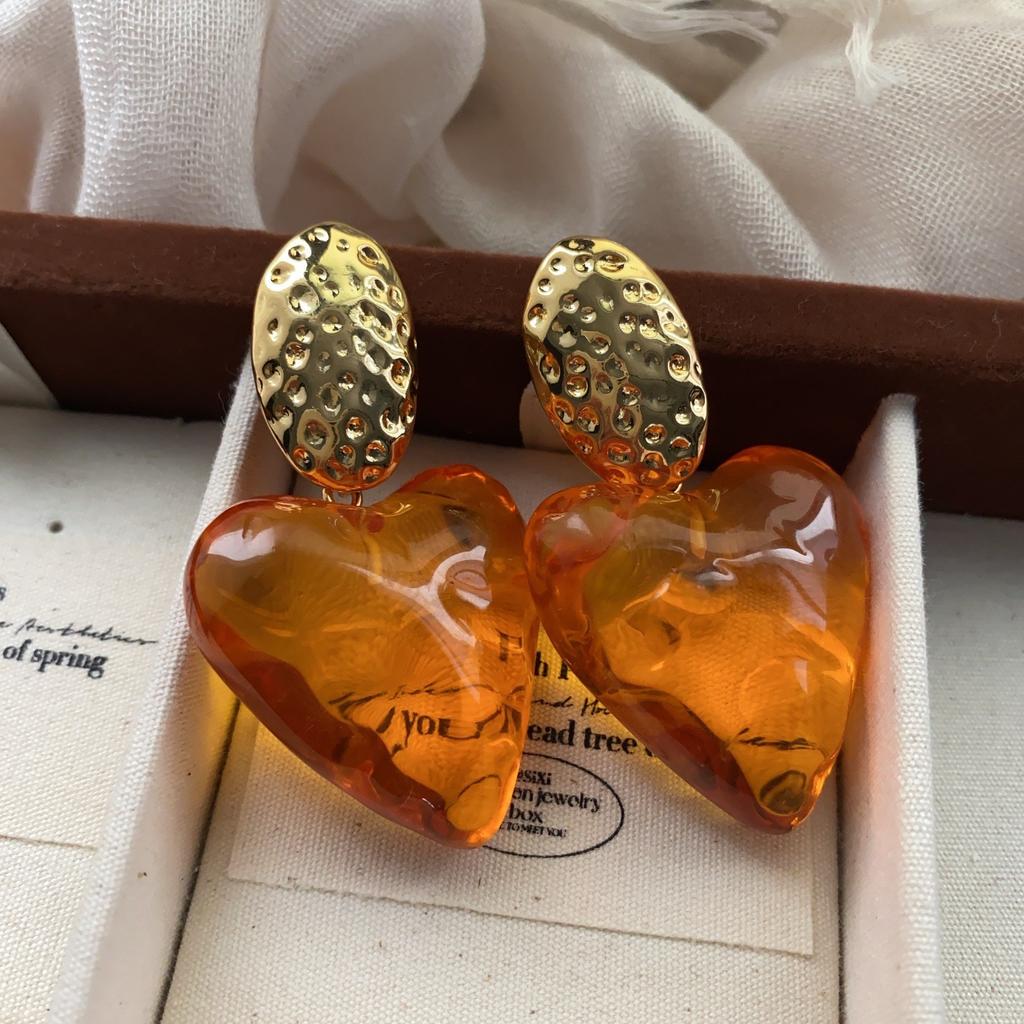 Medieval Hong Kong Style Fashion Daily Earrings Retro Niche Design Sense Niche Oval Niche French Design Earrings