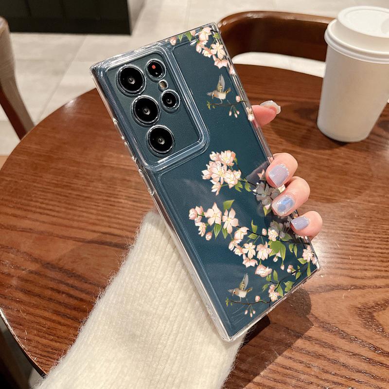 Small Flower Pattern Phone Case For Samsung Galaxy S26 S25 S24 S23 Ultra S22 Plus S24 S21 FE S25 Edge Shockproof Clear TPU Cover