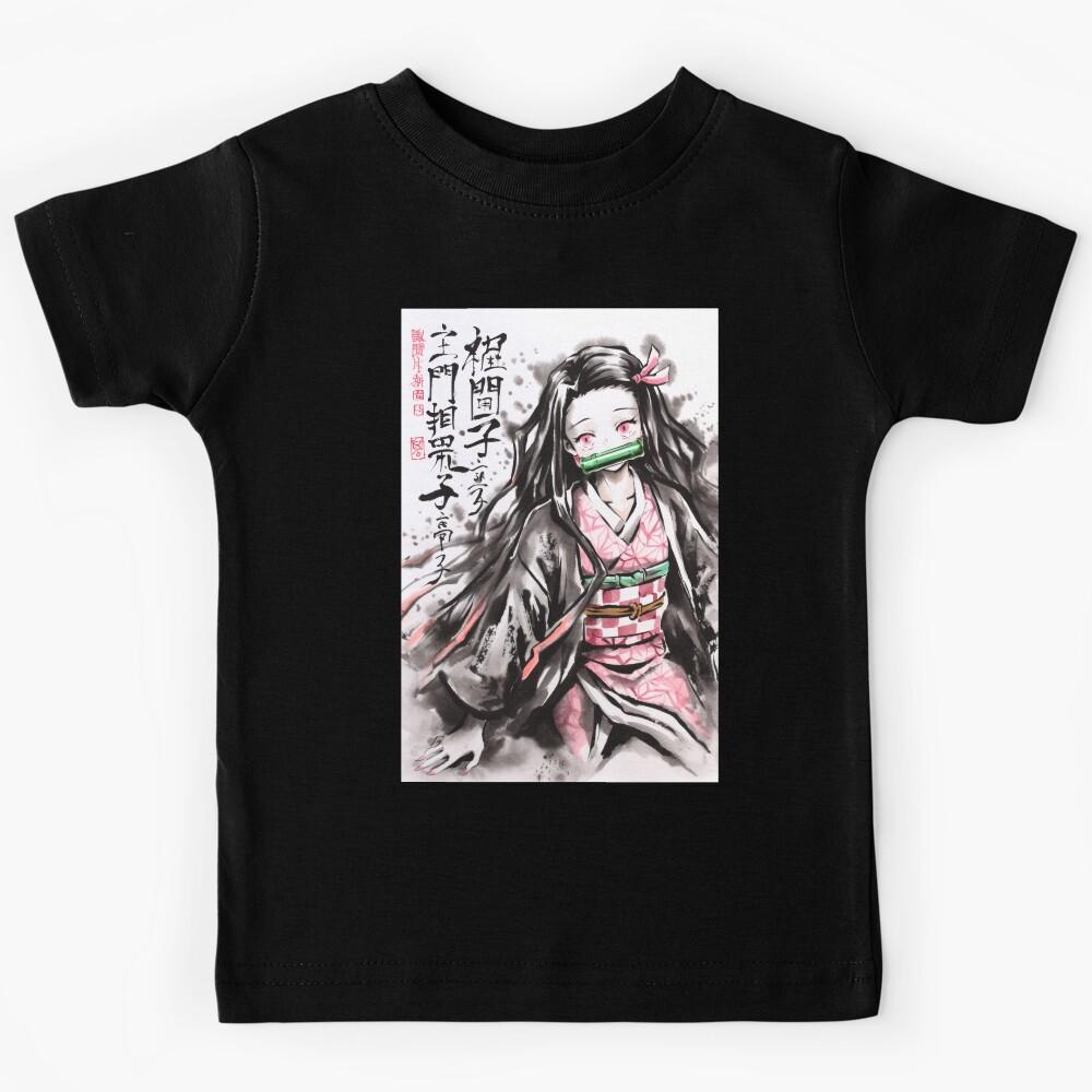 Nezuko Neon Sumi-e Kids T-Shirt 160