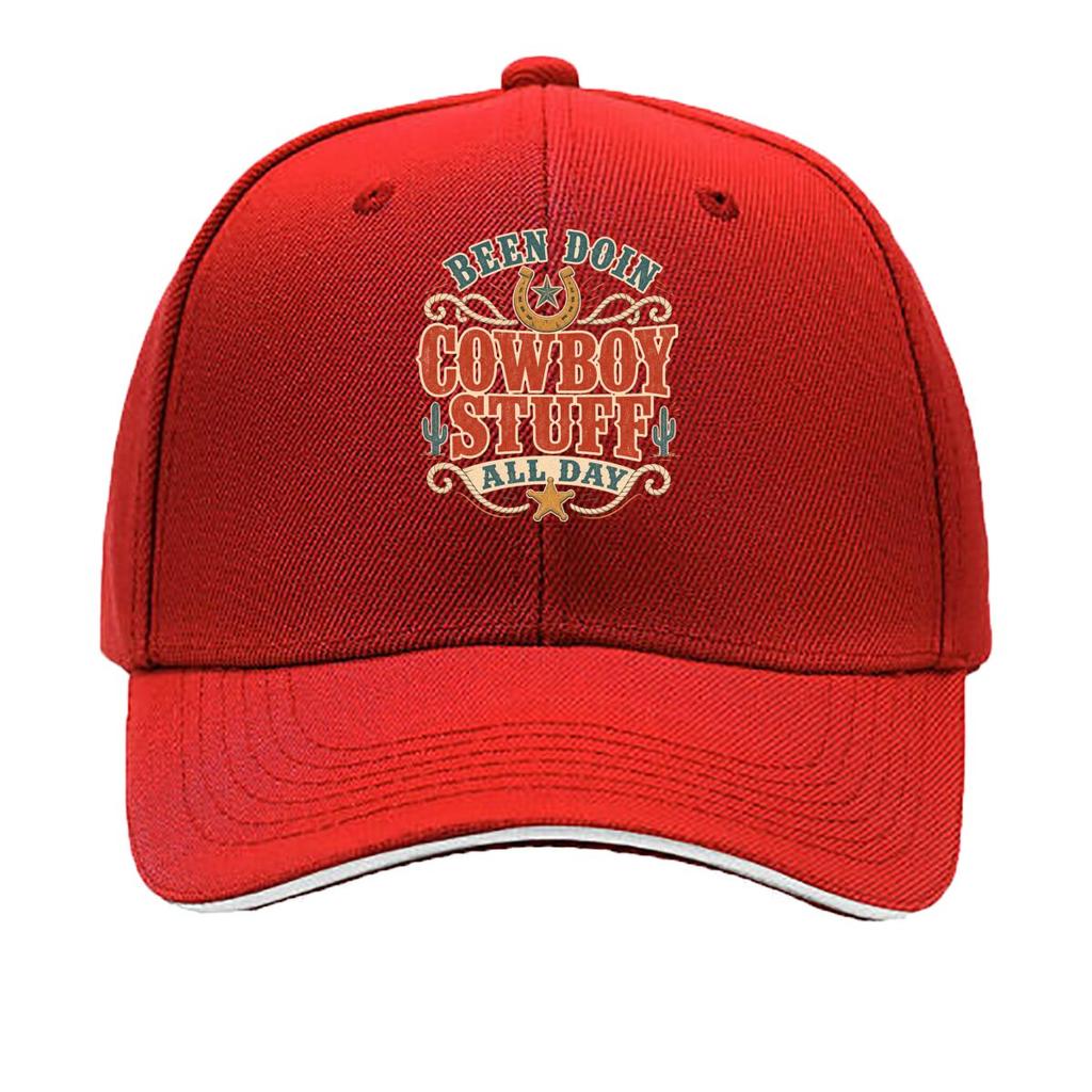 All Day Cowboy Spirit Quote Sandwich Baseball Cap Sun Cap Outdoor Workouts Hat