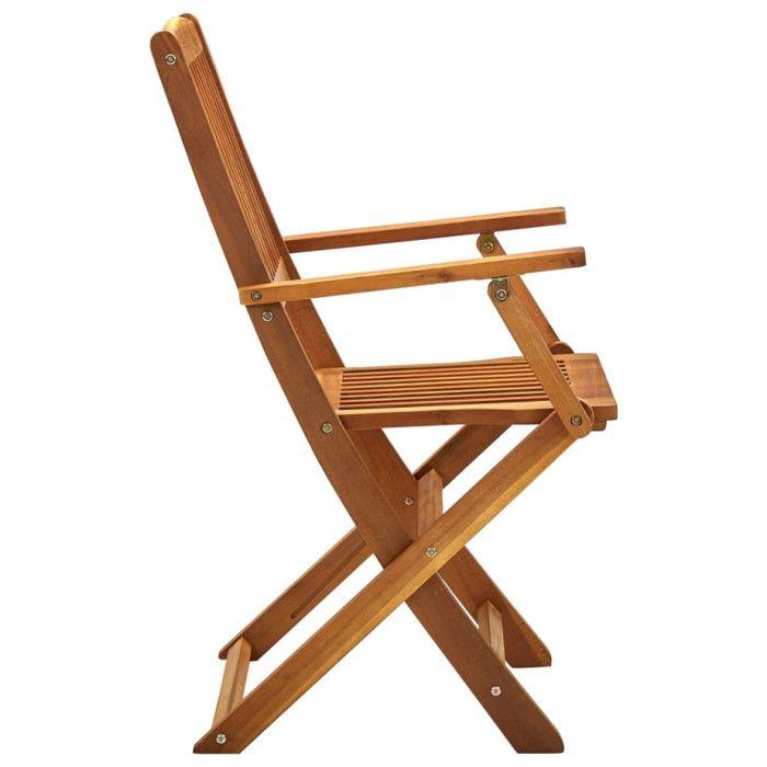 VidaXL Chaises pliables d'extérieur lot de 4 Bois d'acacia solide 46338