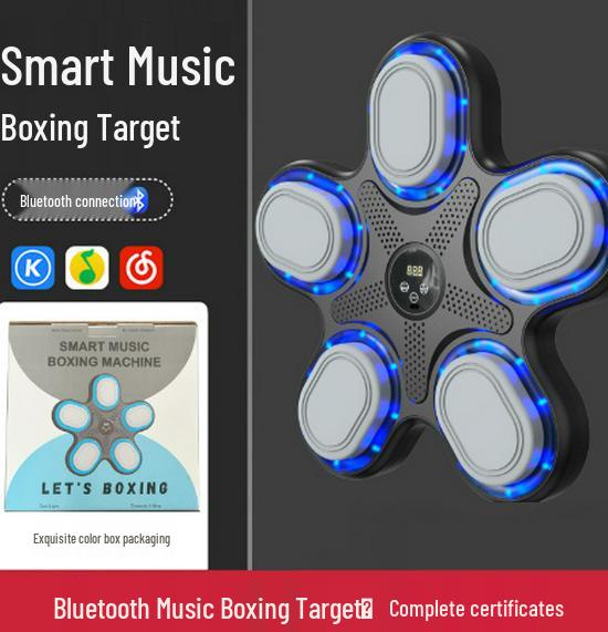 Children's Bluetooth Music Boxing Target with Adjustable Levels for Home Fitness