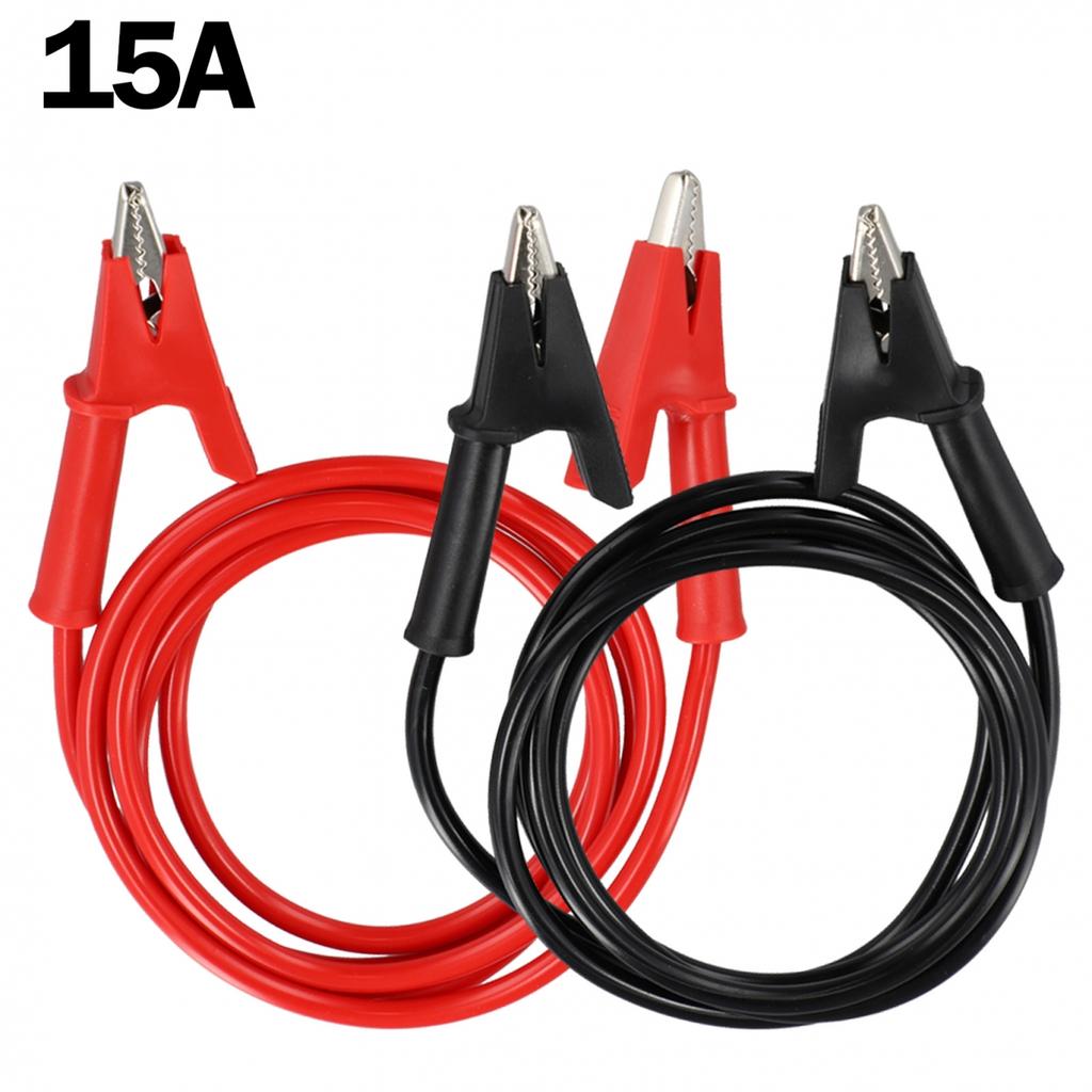 2 Pcs Two-color Clip Electrical Test Leads Non-slip High Portability