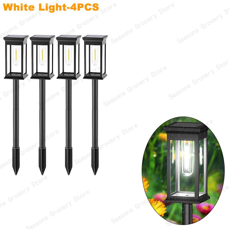 Solar LED Walkway Lights Outdoor Waterproof Durable Tungsten Warm Light Garden Patio Driveway Sidewalk Splice Decorative Lights