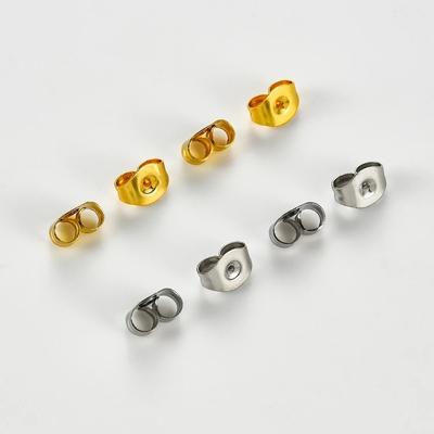 Sunling Hu Die Sai 100 Stück Edelstahl Schmetterling Ohrstecker Ohrstecker-Verschlüsse Ohrstecker-Sicherheitsverschlüsse Ersatzteile Schmuck