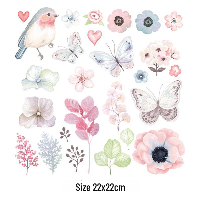 

Высококачественная моющаяся эластичная цветочная термопереводная наклейка для детской одежды