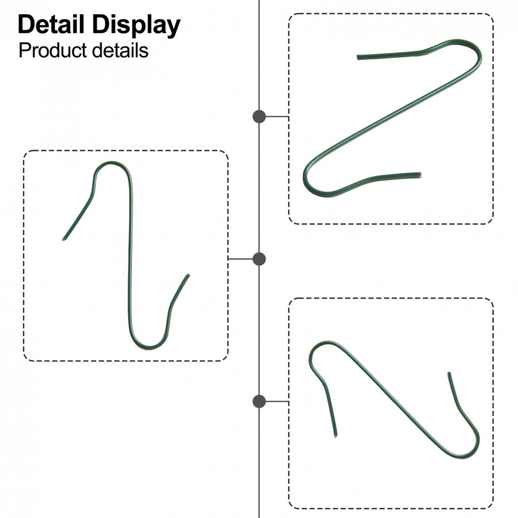 100PCS Christmas Tree Hooks Bauble Ornament Hanger Hanging Decoration Wires Hook