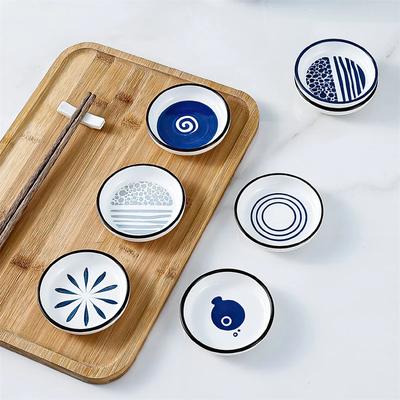 Ceramiczna miseczka na smaki Japoński Koreański styl Mały talerzyk na przyprawy Kreatywny talerzyk na przekąski Restauracja Domowy Talerzyk na ocet sos